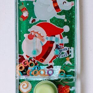 Handheld Santa Claus Water Ring Toss Game Mini Toy 5.5"